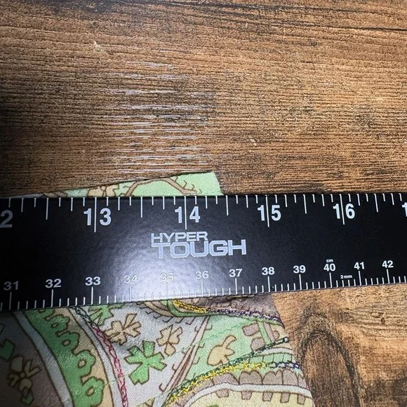 Y2K Worthington Green Paisley Silk Skirt Size 4 Fairycore Fairy‎ Etheral Earthy - Picture 9 of 11